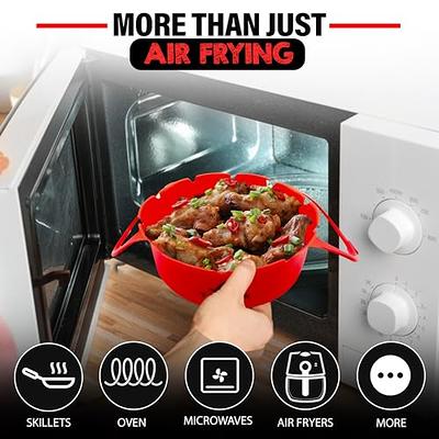 WAVELU Air Fryer Silicone Pot - [UPGRADED] Food Safe Air fryers