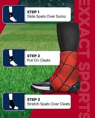 Red Web Pattern Spats / Cleat Covers