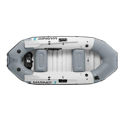 Intex Mariner 3 Person Inflatable Dinghy Boat & Oars Set + Boat