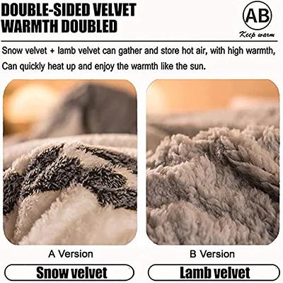Pealihuy Winter Quilt, Thicken Warm Lamb Cashmere Blanket Winter, Heavy  Blankets for Winter Double Bed, Winter Blanket Double-Sided Fleece