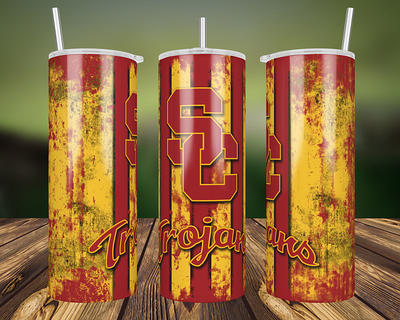 Alabama Crimson Tide Grunge Tumbler Wrap, 20oz Skinny Tumble