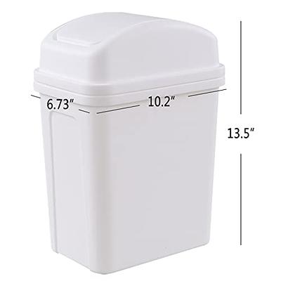 Mainstays 13 Gallon Trash Can, Plastic Swing Top Kitchen Garbage Trash Can,  Black 