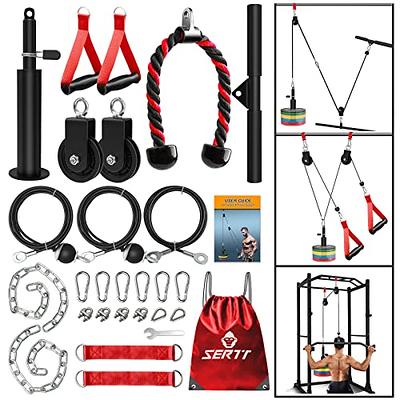 Home Gym Pulley System, Tricep Workout Pulley System for LAT Pulldown,  Biceps Cu