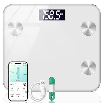 OOYY Digital Simple and Practical Body Fat Scale with Led Display, Bathroom  Scale with Smartphone App