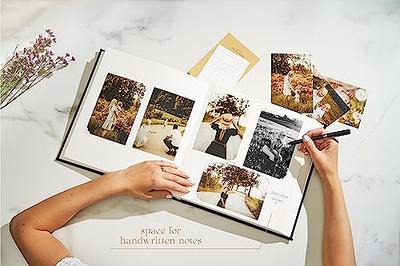 Large DIY Scrapbook Photo Album 100 pages with Writing Space for 3x5 4x6  5x7 6x8 8x10 Pictures for Baby Wedding Family Children Anniversary Photo