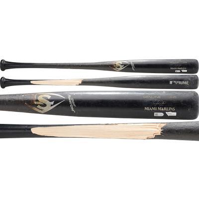 Jorge Alfaro Miami Marlins Game-Used Black Maxbat Broken Bat vs