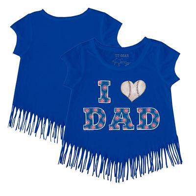 Tiny Turnip Chicago Cubs I Love Dad Tee Shirt Women's 3XL / White