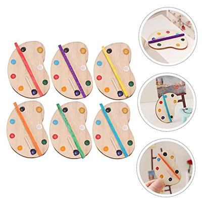 1 Set/6pcs Kids Paint Plate Plastic Pallets DIY Art Painting Board