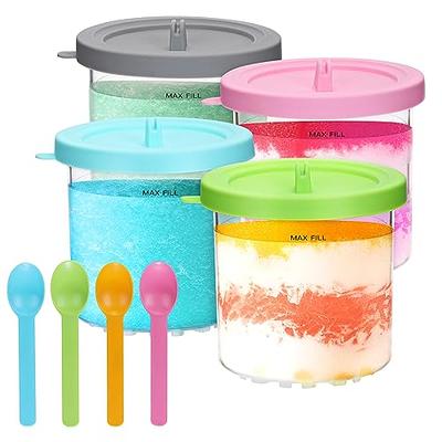 Ice Cream Pint Containers, Ice Cream Containers for Homemade Ice Cream, Ice  Cream Storage Cups, Suitable for Creami Ice Cream Machine Accessories,  Reusable Clear Freezer Food Storage Tubs - Yahoo Shopping