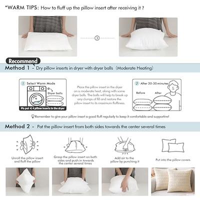 MIULEE 18x18 Pillow Inserts Throw Pillow Inserts Set of 2 18 x 18 Inches  Pillow Inserts Square White Decorative Throw Pillows for Couch Sofa Bed