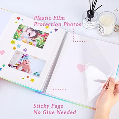 pickyNproud Photo Album Self Adhesive DIY Scrapbook Albums 40 Pages Cute  Unicorn Baby Memory Book Linen Picture Album for Kids Family Wedding Travel  Hold 3x5 4x6 5x7 6x8 8x10 Photos Rainbow 