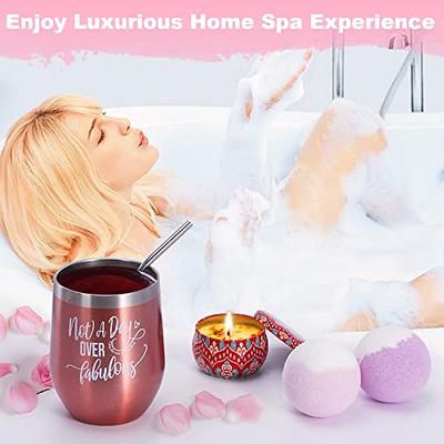 Mothers Day Gifts for Mom Birthday Gifts for Women Relaxing Spa Gift Basket  for Women Self Care Gift Set for Women Unique Pink Gift Ideas for Her  Sister Best Friend Female Aunt