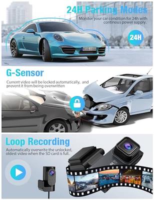 Edospor Dash Cam for Cars with 64G SD Card, 3'' IPS Screen Car Camera, 176°  Wide Angle Dash Camera, 1080P FHD Dashcam with IR Night Vision, Loop