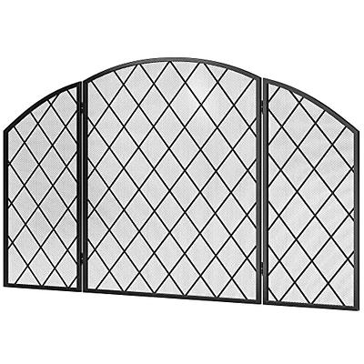 Amagabeli Fireplace Screen with Doors Large Flat Guard Fire