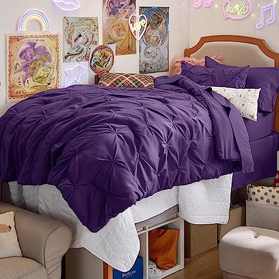Bedsure Twin Size Comforter Set 5 Pieces - Pintuck Twin Bedding