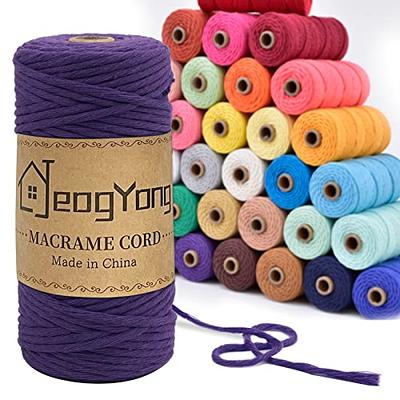 3mm 100M Colored Macrame Cord Cotton Rope Crafts Sewing Diy Tapestry Rope  String Cuerda Macrame Handmade Bohemia Wedding Decor