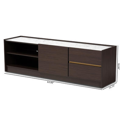 Baxton Studio Walker Modern and Contemporary Dark Brown and Gold