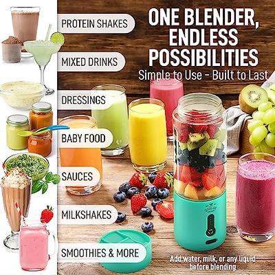  Portable Blender,22 Oz Mini Blender for Shakes and Smoothies,Personal  Blender with Rechargeable USB,Fruit,Smoothie,Baby Food Mixing Machine  Blender With 6 Blades,for Home,Kitchen,Travel,Sports (pink): Home & Kitchen