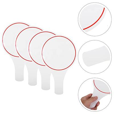 Seajan 100 Pcs Auction Paddles Dry Erase Paddles First Day of School White  Boards Doubled Sided Handheld Classroom Paddle Fan Blanks Boards