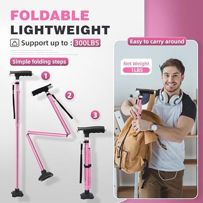 Folding Cane with Led Light, Adjustable Canes and Walking Sticks