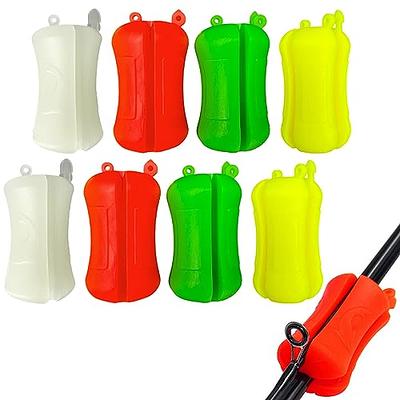  Naiveferry 6Pcs Silicone Fishing Rod Holder Straps Yellow