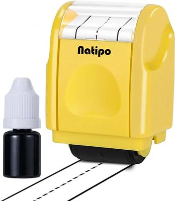 LegiLiner Self-Inking Teacher Stamp-Worm Line Handwriting Lines Stamp Yellow