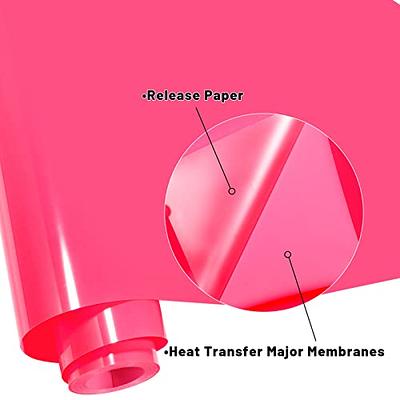 IRON-ON HTV Neon Hot Pink Heat Transfer Vinyl Rolls 12 x 20ft Iron on  Vinyl for DIY Design for All Cutter and Heat Press Machine