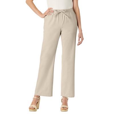 Plus Size Women's Drawstring Denim Wide-Leg Pant by Woman Within in Natural  Khaki (Size 36 WP) Pants - Yahoo Shopping