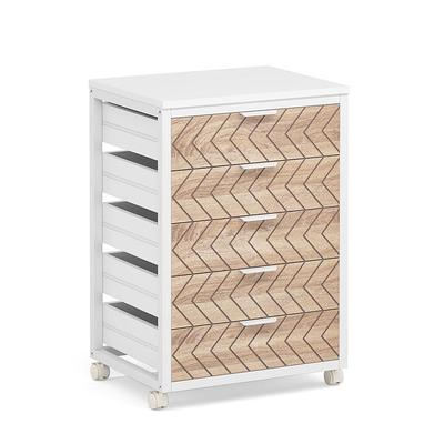 3-Drawer Rolling Cart - Smoke Colored Drawers - Storage Studios