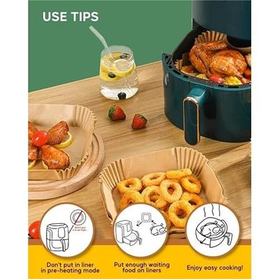 Air Fryer Disposable Paper Liners - 100PCS 8 Inch Square Food