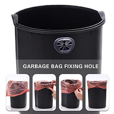 1.3 Gallon Rectangle Metal Lidded Trash Can With Removable Liner