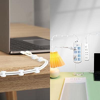 Under Desk Cable Management Clips, Wire Organizer Clips for PC Network Cable  Mamagement, Large Adhesive Cable Clips Wire Holders (Computer, TV,  Ethernet, Electric Wires), White, 20 PCS 