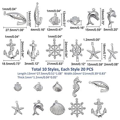 PH PandaHall 200pcs Ocean Animal Charms, Marine Life Charms Stainless Steel  Pendants 10 Styles Sea Animals Fish Sea Shell Anchor Starfish Charms for  Hawaii Earring Necklace Bracelet Jewelry Making - Yahoo Shopping