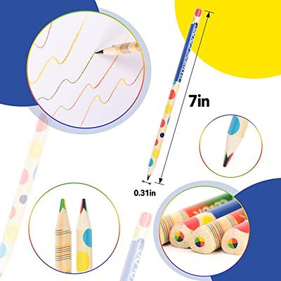 nsxsu 30 Pieces Rainbow Colored Pencils for Kids, 4 in 1 Color