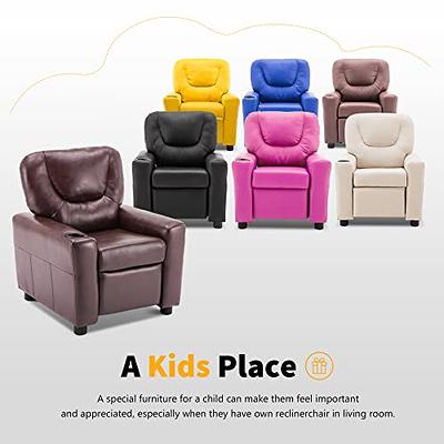 Costzon Kids Recliner, Gaming Recliner Chair w/Side Pockets