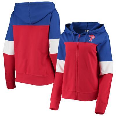 Women's New Era Red Philadelphia Phillies Colorblock Full-Zip Hoodie Jacket