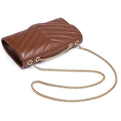 ER.Roulour Quilted Crossbody Bag for Women, Designer Trendy Chain