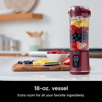 Ninja BC151CR Blast Portable Blender, Cordless, 18oz. Vessel, Personal  Blender-for Shakes & Smoothies, BPA Free, Leakproof-Lid & Sip Spout, USB-C