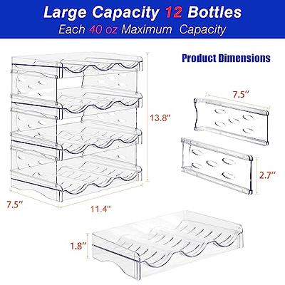 SCAVATA 2 Pack Skinny Can Organizer for Refrigerator, Stackable Tall Skinny  Soda Pop Can Holder Dispenser with Lid for Fridge Pantry Rack Freezer,  Clear Plastic Storage Bins-Holds 12 Slim Cans Each 