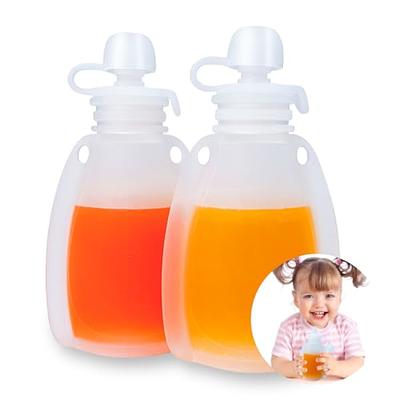 KAANG Silicone Baby Food Pouches Refillable 5oz 2 Pack, Reusable