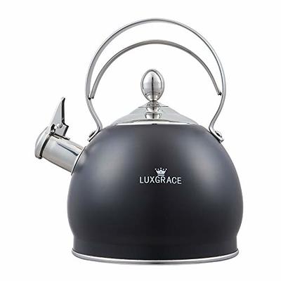  Borosilicate Glass Stove Top Whistling Tea Kettle - 12