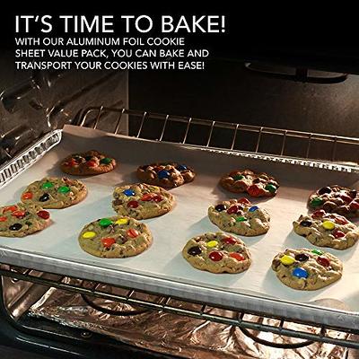 Stock Your Home Aluminum Pans Cookie Sheet Baking Pans (15 Pack) Disposable  Aluminum Foil Trays - Reusable and Durable Nonstick Baking Sheets –