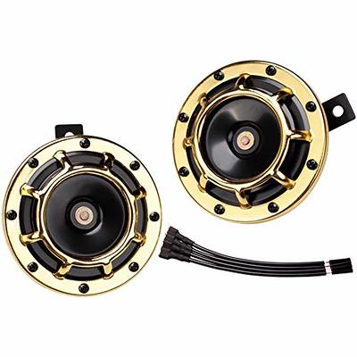 FARBIN Horn Electric Car Horns 12V Loud Car Horn High/Low Tone Twin Horn  Kit Train Horn for Car Motorcycle Truck (gold) - Yahoo Shopping