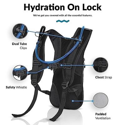 Zavothy Lightweight Hydration Backpack with 2L Water Bladder Backpack for  Cycling Running Black 