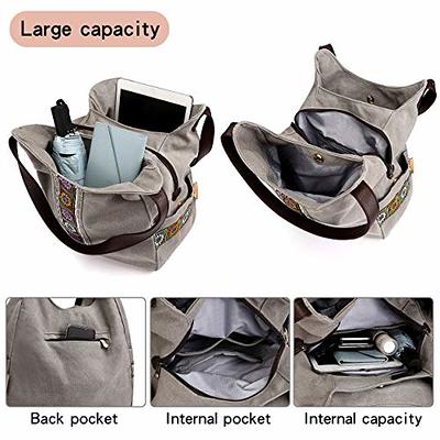 Multi-Pocket Durable Eco-Friendly 16oz Canvas Women's Handbag