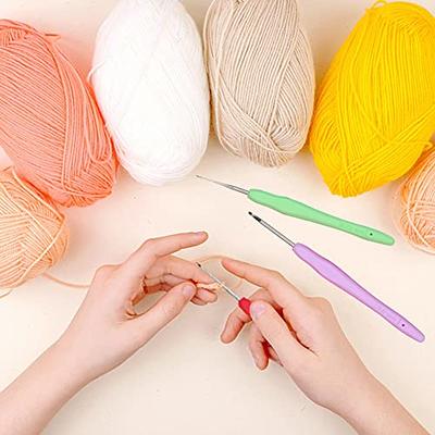 Crochet Hooks Kit Yarn Knitting Needles Sewing Tool Ergonomic Grip Bag Set