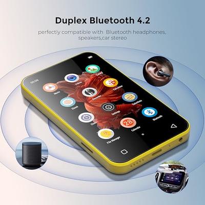 MP4 Player with Bluetooth and WiFi, 2050mAh 4.0 Full Touchscreen Portable  HiFi Sound Walkman, Play Music up to 50 Hours Lossless Digital Audio Player