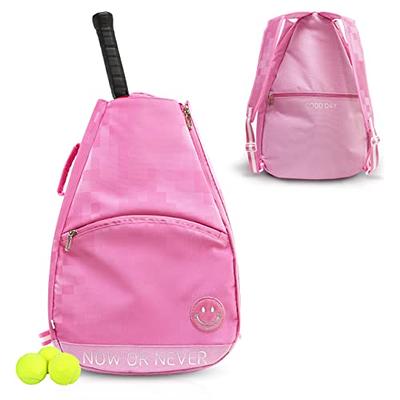 Tennis Racket Backpack for Women – Lightweight Tennis Bag Stores 2 Rackets,  Balls, and Sports Gear – Backpack Only Pink