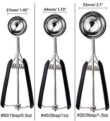 Cookie Scoop Set - Include 1 Tbsp/ 2 Tbsp/ 3Tbsp - Cookie Scoops with  Trigger for Baking - Made of 18/8 Stainless Steel