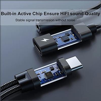 2 in 1 Type-C USB C to 3.5mm AUX Audio Headphone Jack Adapter Charger Cable  Wire